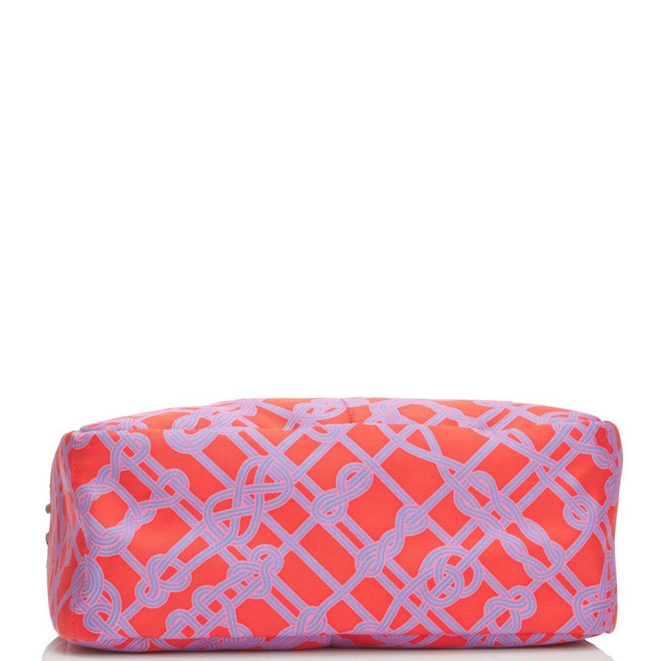 Hermes Fourbi 25 Rouge de Coeur Noeud Marin Silk and Barenia Palladium Hardware