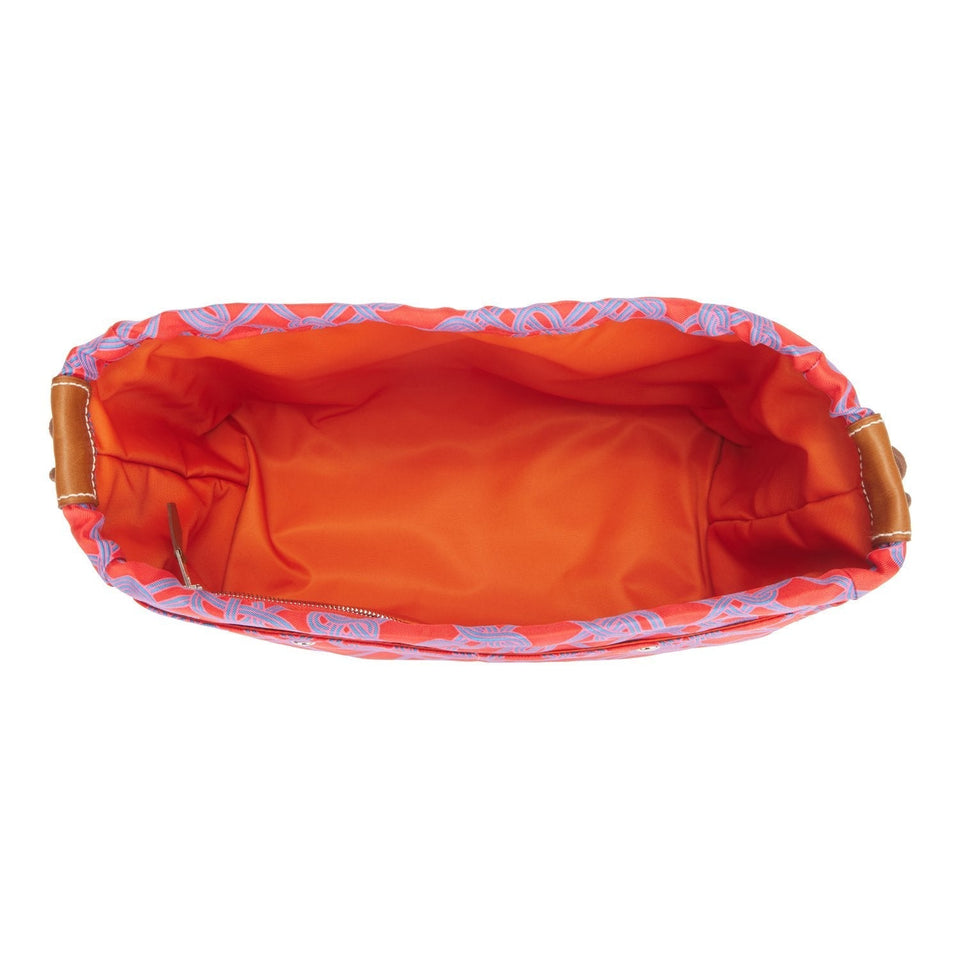 Hermes Fourbi 25 Rouge de Coeur Noeud Marin Silk and Barenia Palladium Hardware