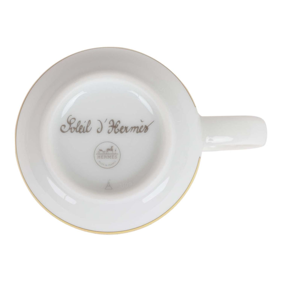 Hermes "Soleil D'Hermes" Coffee Cup and Saucer Set