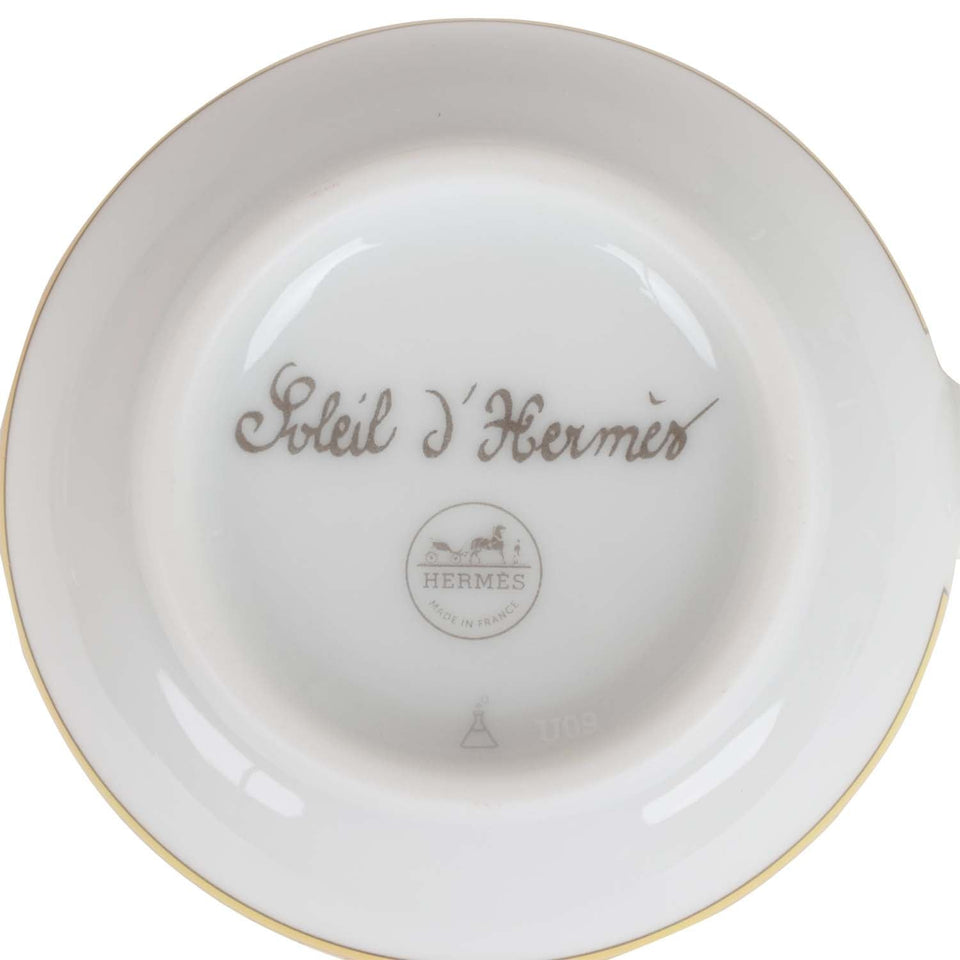Hermes "Soleil D'Hermes" Coffee Cup and Saucer Set