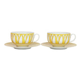 Hermes "Soleil D'Hermes" Breakfast Cup and Saucer Set