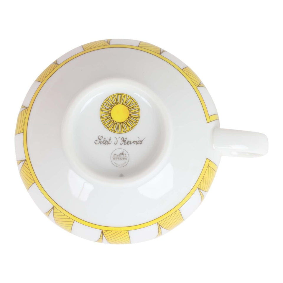 Hermes "Soleil D'Hermes" Breakfast Cup and Saucer Set