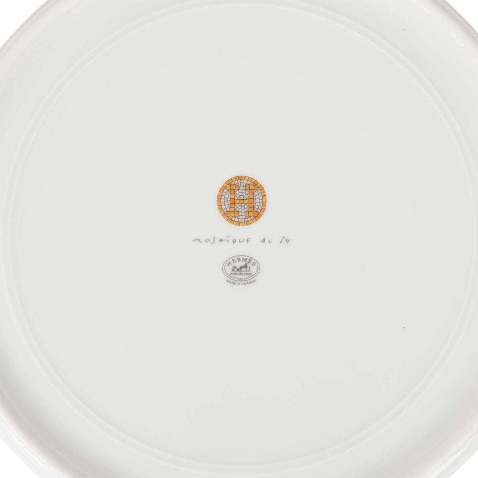 Hermes "Mosaique Au 24" Gold Presentation Plate Set