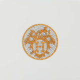 Hermes "Mosaique Au 24" Gold Porcelain Oval Large Platter