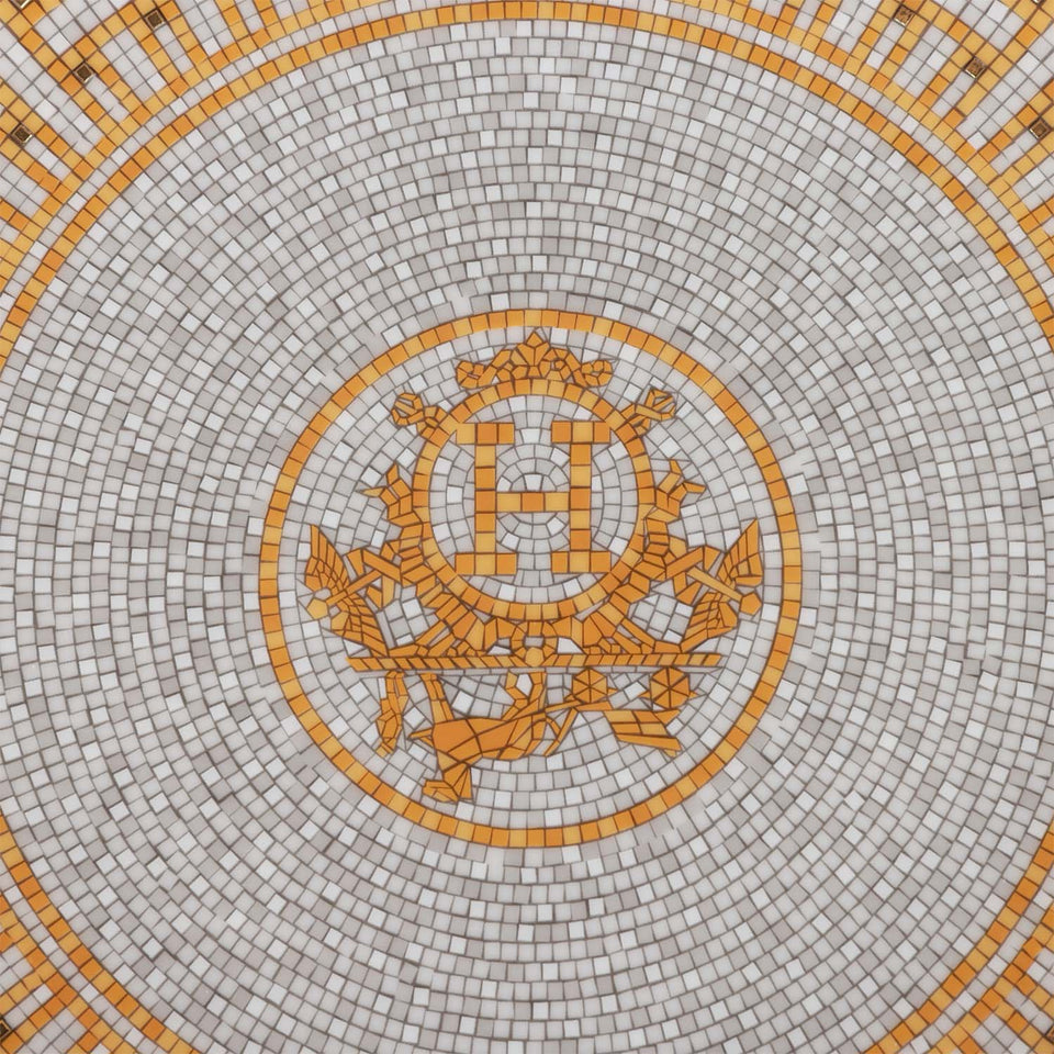 Hermes "Mosaique Au 24" Gold Dessert Plate Set