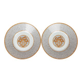 Hermes "Mosaique Au 24" Gold Porcelain Tea Cup And Saucer Set