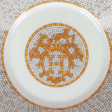Hermes "Mosaique Au 24" Gold Porcelain Tea Cup And Saucer Set