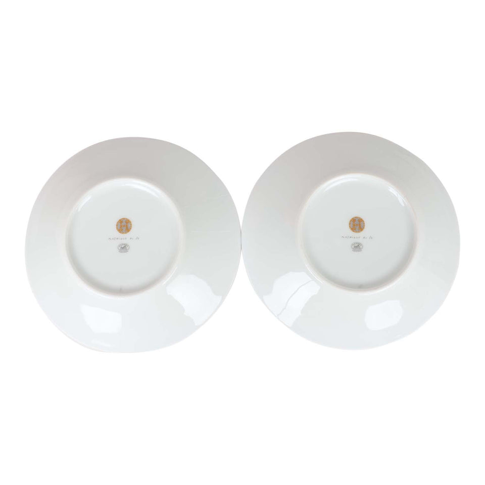 Hermes "Mosaique Au 24" Gold Porcelain Tea Cup And Saucer Set