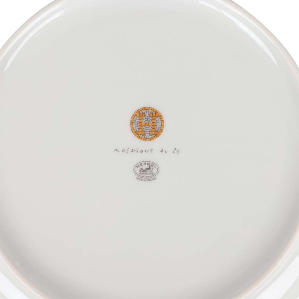 Hermes "Mosaique Au 24" Gold Dinner Plate Set