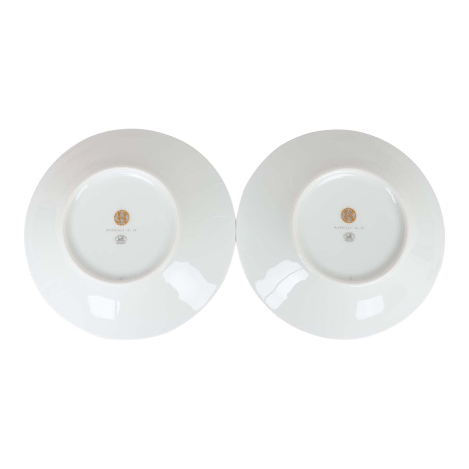 Hermes "Mosaique Au 24" Gold Porcelain Tea Cup and Saucer Set