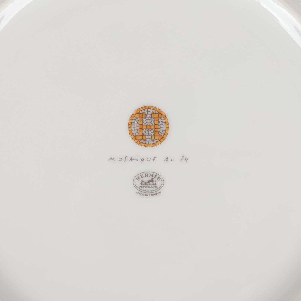 Hermes "Mosaique Au 24" Gold Dinner Plate Set