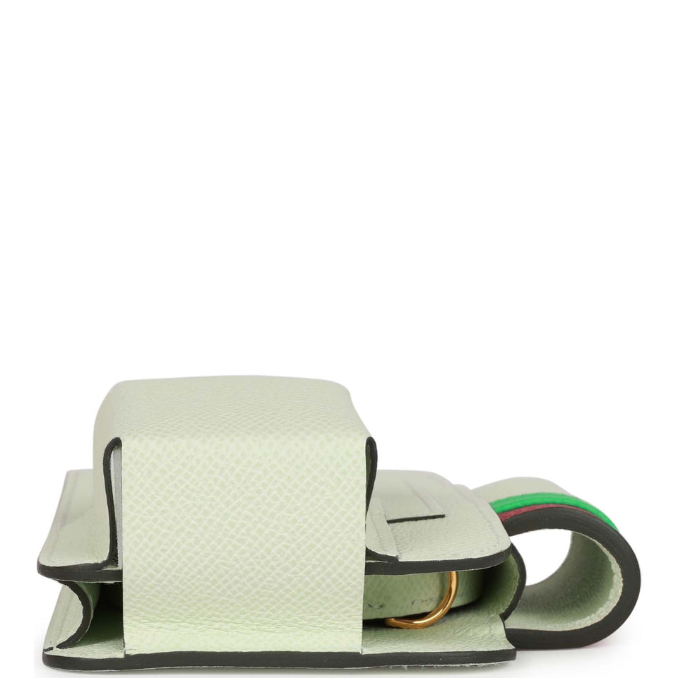 Hermes HermesWay Telephone Crossbody Vert Fizz, Vert Comics and Rubis Epsom Gold Hardware
