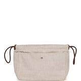 Hermes Fourbi 25 Pouch Naturel and Fauve Canvas and Barenia Calfskin Palladium Hardware