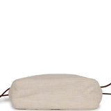 Hermes Fourbi 25 Pouch Naturel and Fauve Canvas and Barenia Calfskin Palladium Hardware