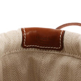 Hermes Fourbi 25 Pouch Naturel and Fauve Canvas and Barenia Calfskin Palladium Hardware