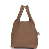 Hermes Etoupe Clemence Picotin Lock 18cm Palladium Hardware