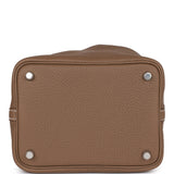 Hermes Etoupe Clemence Picotin Lock 18cm Palladium Hardware