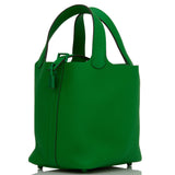 Hermes Monochrome Picotin 18 Bambou Clemence Green Hardware