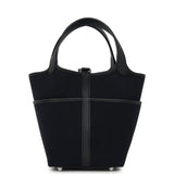 Hermes Picotin Cargo 18 Black Swift and Toile Canvas Palladium Hardware