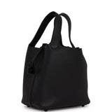 Hermes Monochrome Picotin 18 Black Clemence Black Hardware