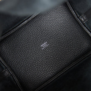 Hermes Monochrome Picotin 18 Black Clemence Black Hardware