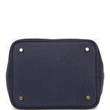 Hermes Picotin Lock 22 Bleu Nuit Clemence Gold Hardware