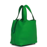 Hermes Monochrome Picotin 18 Bambou Clemence Green Hardware