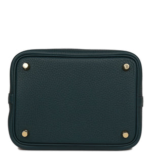 Hermes Picotin Lock 18 Vert Cypress Matte Alligator and Clemence Touch Gold Hardware