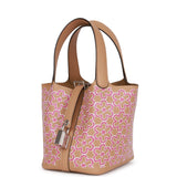 Hermes Micro Picotin Lock 14 "Lucky Daisy" Chai Swift Palladium Hardware