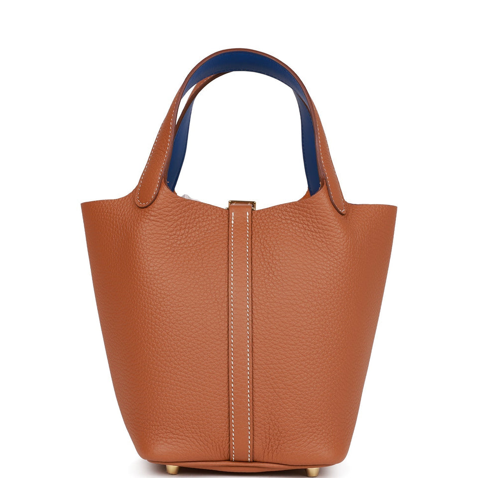 Hermes Eclat Picotin Lock 18 Gold Clemence Gold Hardware