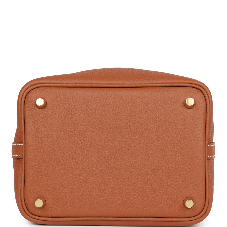 Hermes Eclat Picotin Lock 18 Gold Clemence Gold Hardware