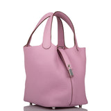 Hermes Picotin Lock 22 Mauve Sylvestre Clemence Palladium Hardware