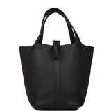 Hermes Monochrome Picotin 18 Black Clemence Black Hardware