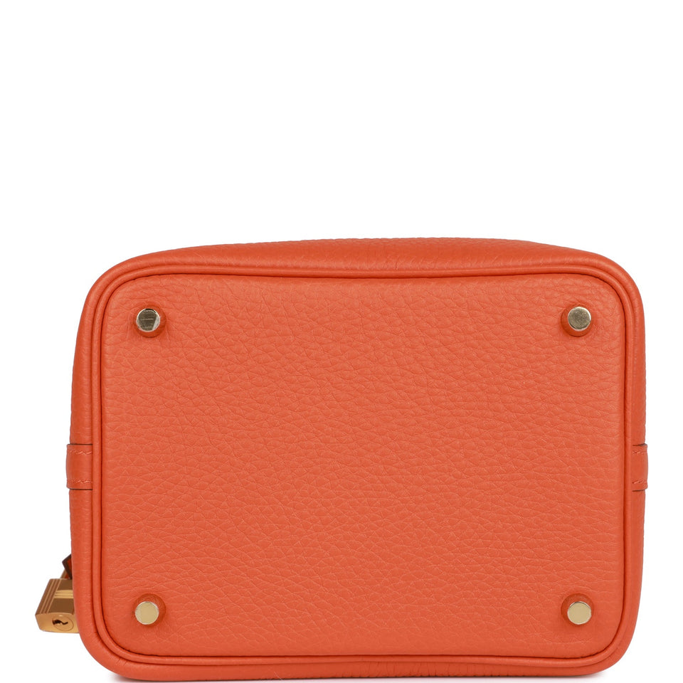 Hermes Picotin Lock 18 Orange Clemence Gold Hardware