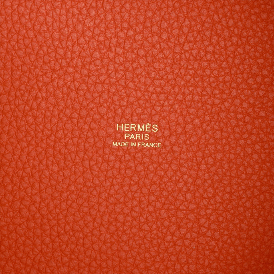 Hermes Picotin Lock 18 Orange Clemence Gold Hardware