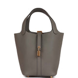 Hermes Picotin Lock 18 Gris Meyer Clemence Gold Hardware