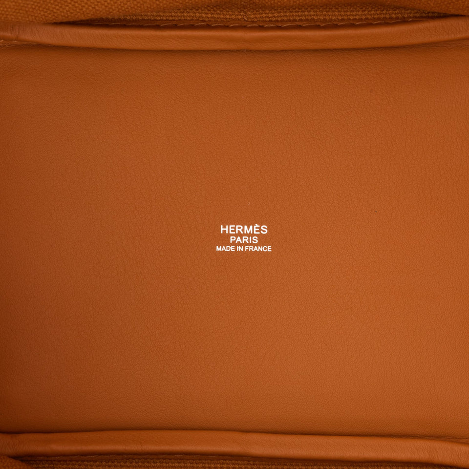 Hermes Picotin Cargo 18 Desert/Sesame Swift and Toile Canvas Palladium Hardware