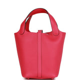 Hermes Monochrome Picotin 18 Rose Mexico Clemence Pink Hardware