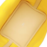 Hermes Picotin Cargo 18 Jaune Citron and Nata Swift and Toile Canvas Palladium Hardware