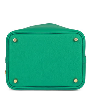 Hermes Picotin 18 Vert Jade Clemence Gold Hardware