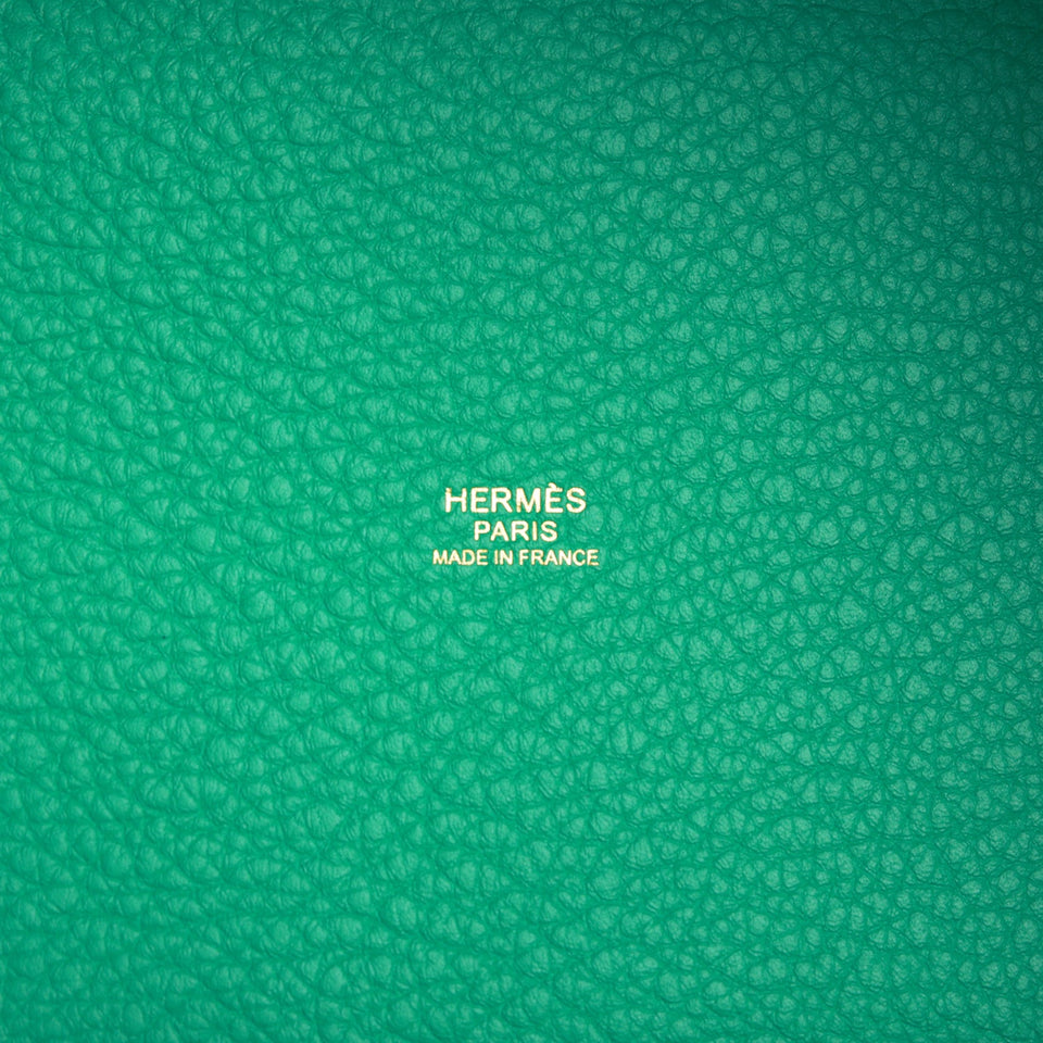 Hermes Picotin 18 Vert Jade Clemence Gold Hardware