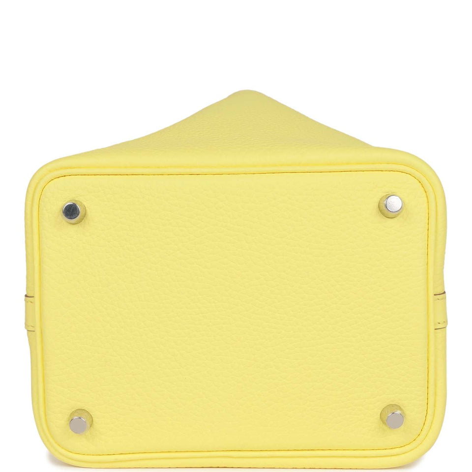 Hermes Picotin 18 Limoncello Clemence Palladium Hardware