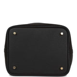 Hermes Picotin Lock 22 Black Clemence Gold Hardware