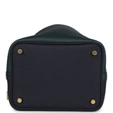 Hermes Picotin Lock 18 Casaque Bleu Nuit and Vert Cypress Clemence Gold Hardware