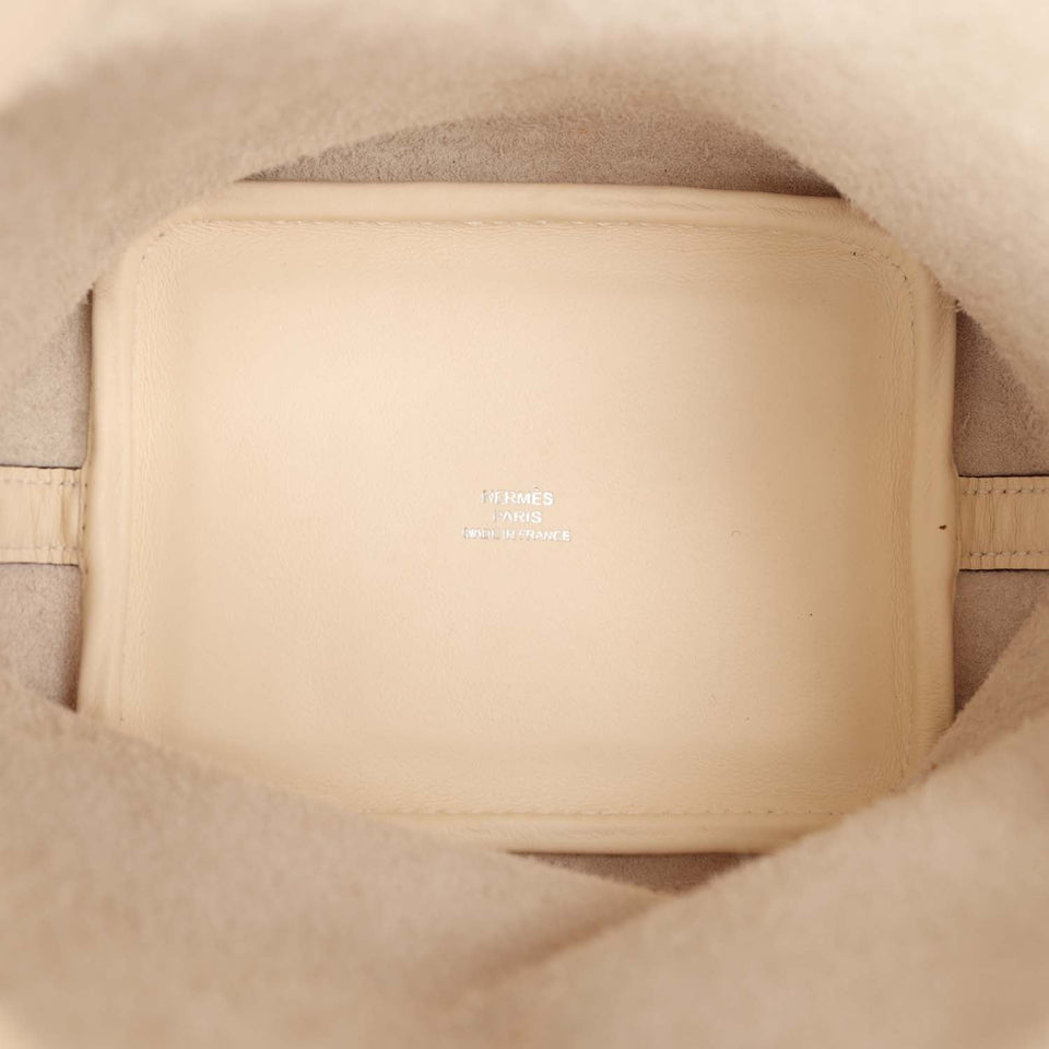 Hermes Micro Picotin Lock 14 "Lucky Daisy" Nata Swift Palladium Hardware