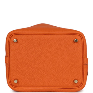 Hermes Picotin 18 Orange H Clemence  Gold Hardware