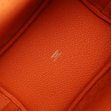 Hermes Picotin 18 Orange H Clemence  Gold Hardware