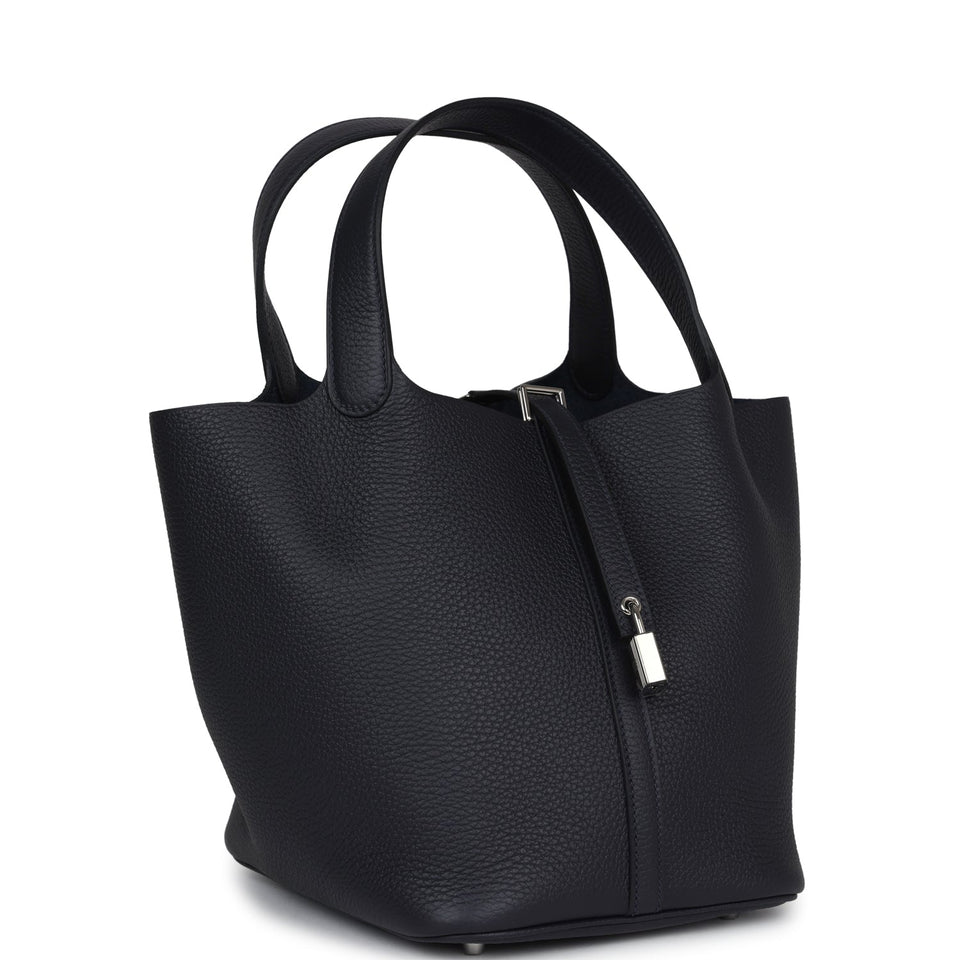 Hermes Picotin Lock 22 Caban Clemence Palladium Hardware
