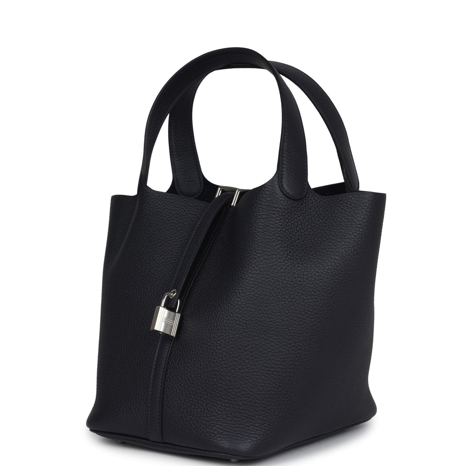Hermes Picotin Lock 22 Caban Clemence Palladium Hardware