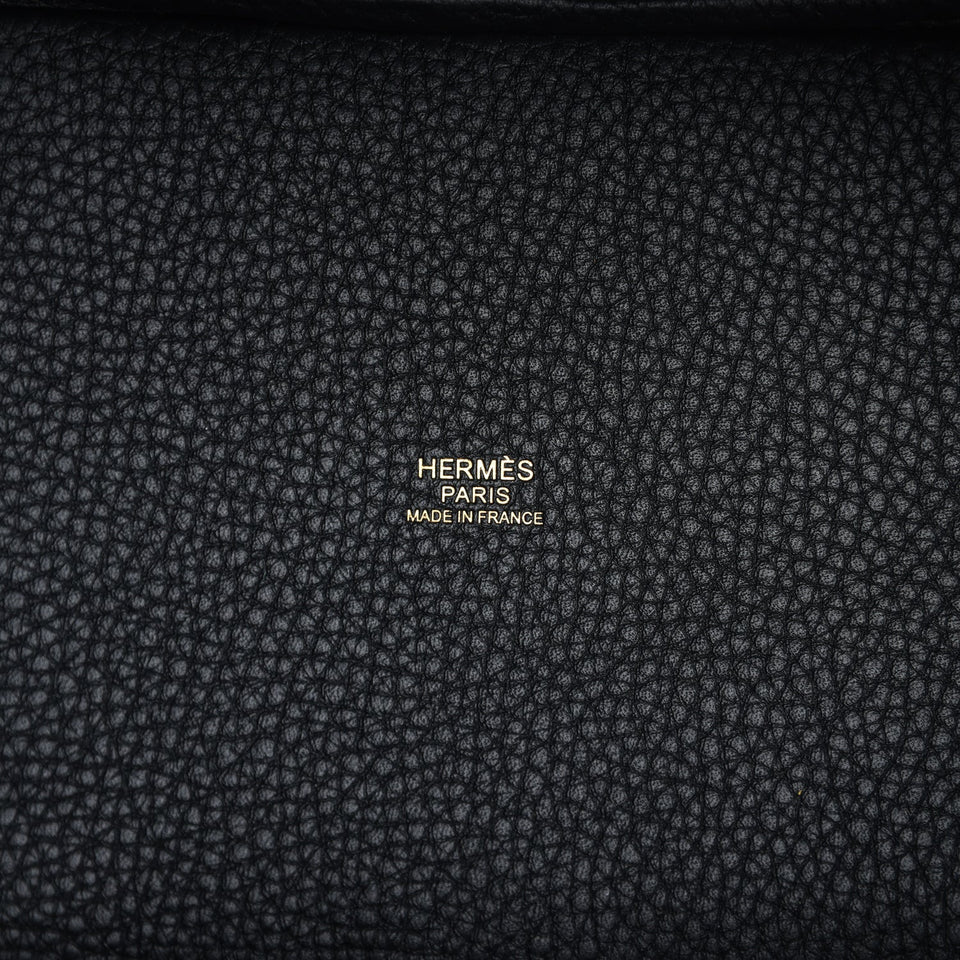 Hermes Picotin Lock 18 Black Clemence Gold Hardware